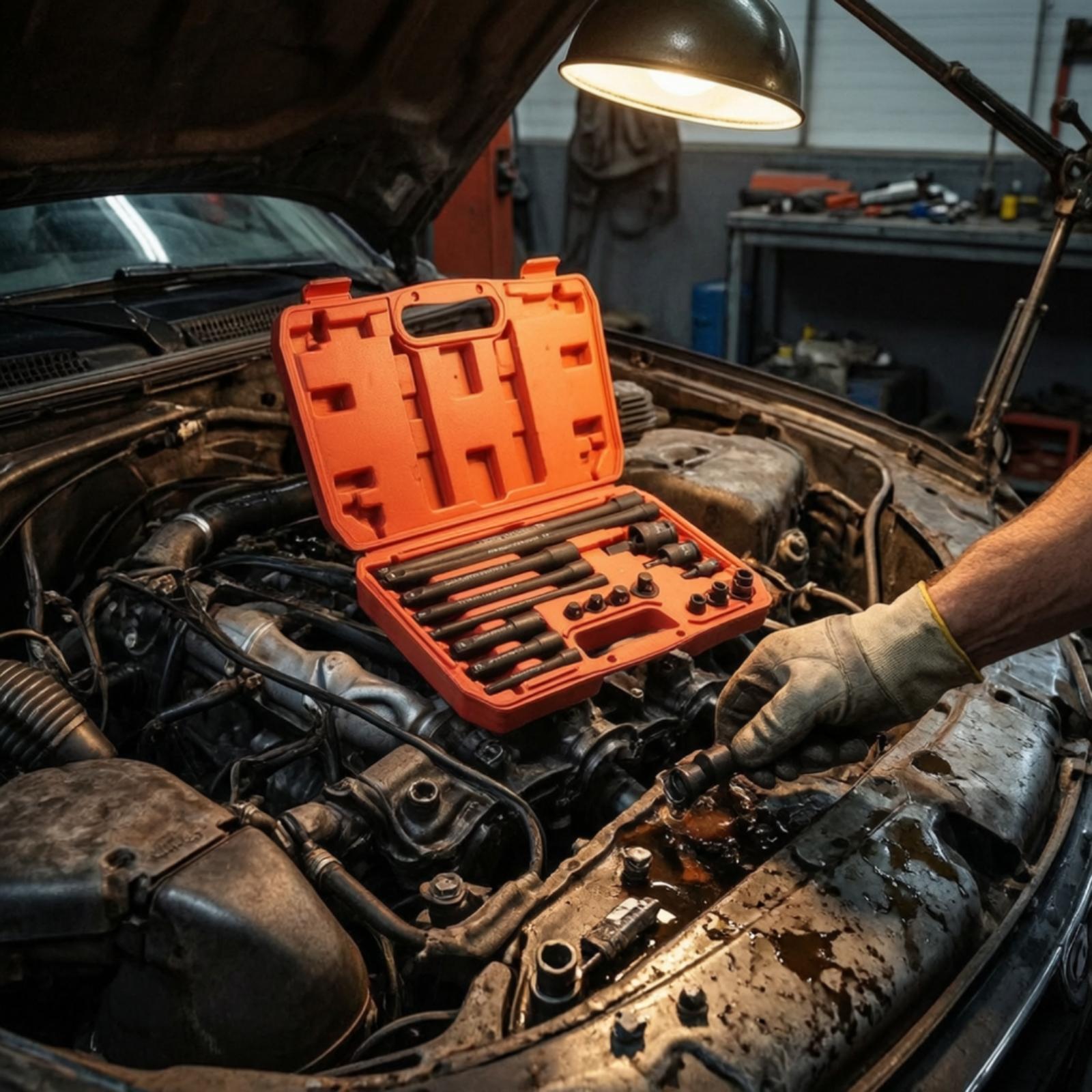 Automotive Tools - Darbeli Anahtar Seti 18 Parça Uzatma